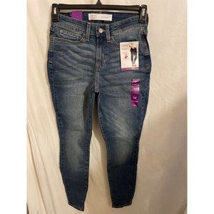 Women's Mid Rise Skinny Jeans Levi Signature Blue 4S